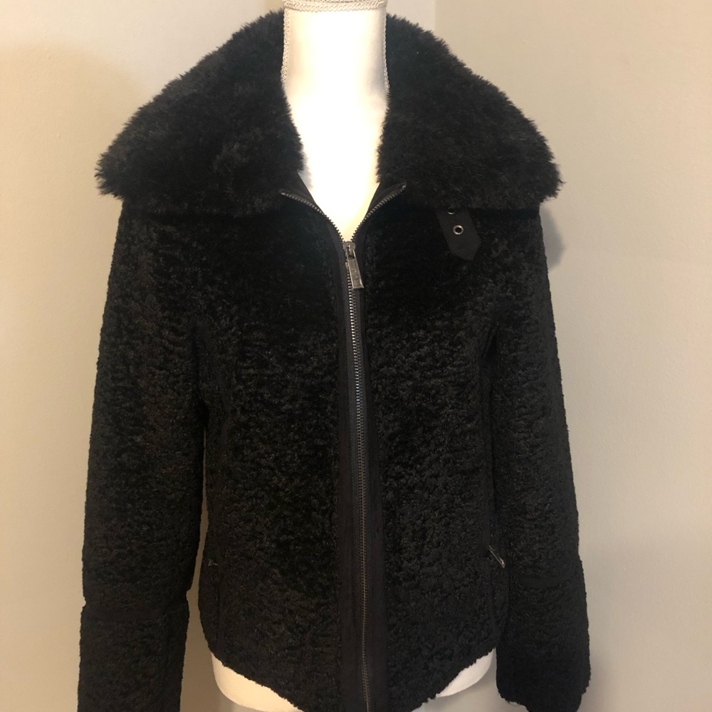 Rino &Pelle Ladies Black Faux Fur Jacket